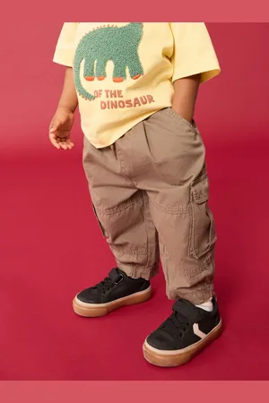 Next Wide Leg Washed Cargo 100% Cotton Trousers (3mths-7yrs)2 - 3 ans (92 - 98cm)