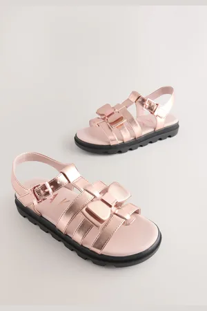 Ted Baker Rose Gold Chunky Fisherman Sandals With Bowr. u.5eu38