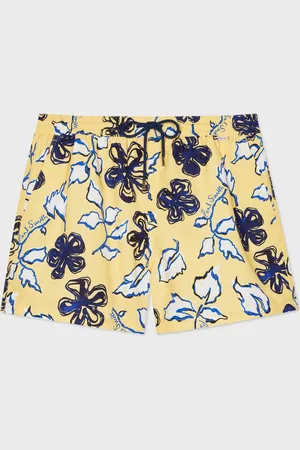 Paul Smith Yellow Printed Swim ShortsMédium