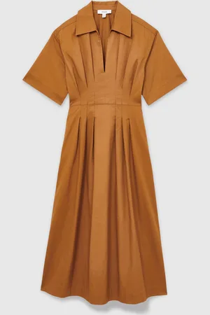 Reiss Peignoir mi-long Aubrey en coton plissé taille42