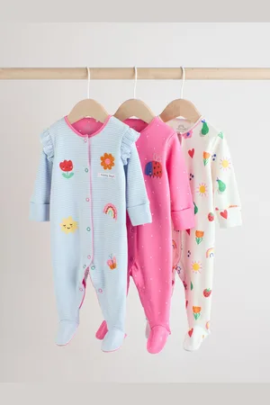 Next Combinaisons de nuit en coton 100% Bébé 3 Lot (0mths-2yrs)9 - Mois 12 (74 - 80cm)