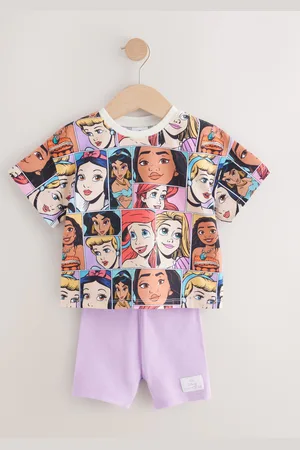 Next Disney Princess Short Sleeve T Shirt and Cycle Shorts Set (3mths-7yrs)7480cm