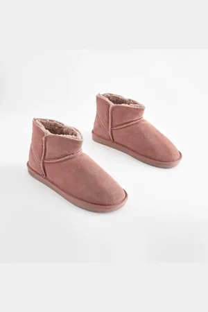Next Chaussons chaussons en daim doublés de fausse fourrure
