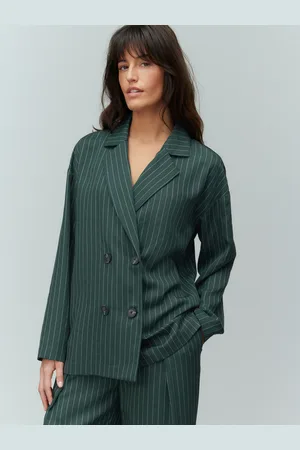 Next Relaxed Lightweight Double Breasted Stripe Blazer40