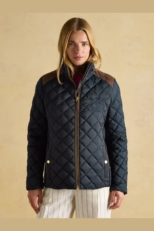 Joules Braemar Luxe Showerproof Diamond Quilted Coat (manteau matelassé imperméable à l