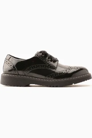 Start Rite Start-Rite Noir Leather Coupe large School Shoes