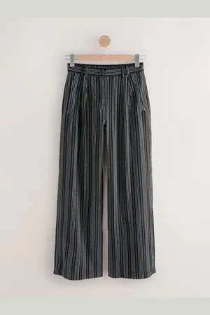 Next Pantalon droit texturé rayé