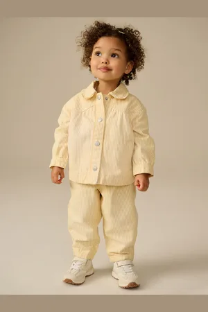 Next Stripe Shacket And Trousers 100% Cotton Set (3mths-7yrs)104110cm