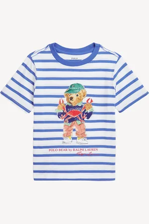 Ralph Lauren Boys Polo Bear Striped Cotton Jersey 100% Cotton T-Shirt12 ans (152cm)