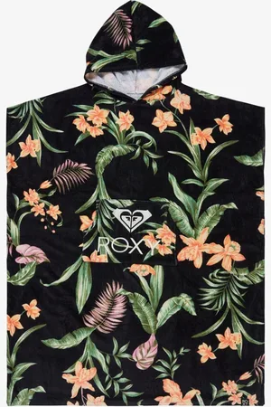 Roxy Stay Magical Print Logo Hooded 100% Cotton Poncho Towelun