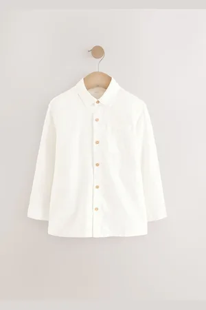Next Long Sleeve Linen Mix Relax Fit Shirt (3-16yrs)10 ans (140cm)