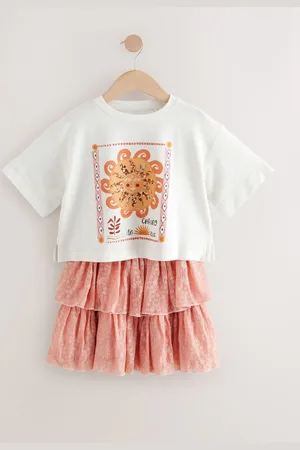 Next Sequin Sun Top & Lace Skirt Set (3-16yrs)98104cm