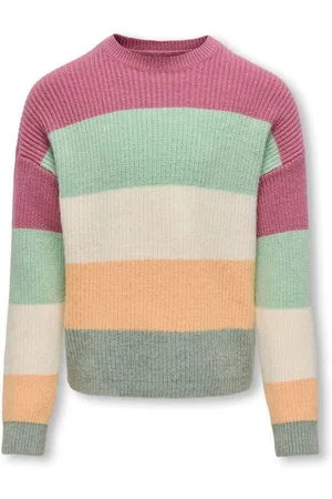 ONLY Pink Long Sleeve Stripe Jumper7 - 8 ans (122 - 128cm)