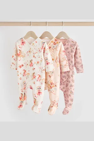 Next 100% Cotton Wrap Baby Sleepsuit (0-2yrs)Up to 1 Month (56cm)