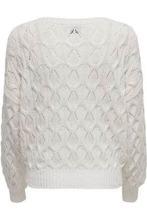 ONLY Boatneck Pointelle Knitted Jumper36