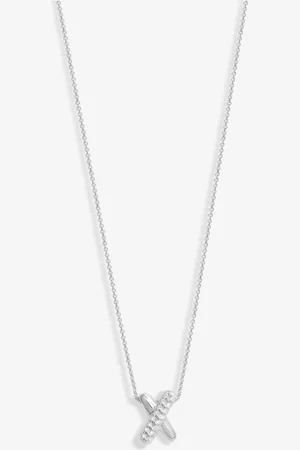 Simply Silver Sterling 925 Kiss Pendant Necklaceun