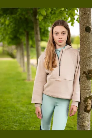 LeMieux Sweat à capuche LeMiel Youth Rider Harriet Pop Over Almond134140cm