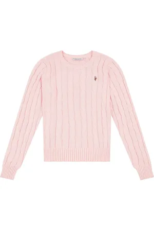U.S. Polo Assn. U. S. Polo Assn. Womens Col rond Cable Knit PullM