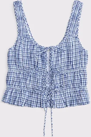 Abercrombie & Fitch Ruched Tie Front TopPetit