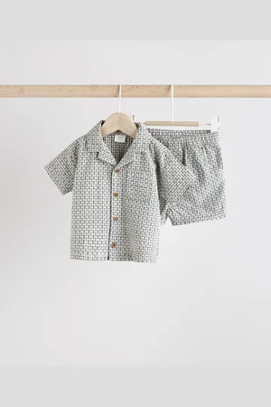 Next 100% Cotton Baby Shirt and Shorts Set (0mths-2yrs)7480cm