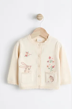 Next Cardigan en tricot brodé pour bébé 100% coton (0mths-3yrs)Jusqu