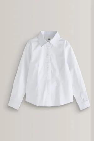 Next Touch Fastening Cotton Rich Stretch Long Sleeve School Shirt (3-17yrs)7 ans (122cm)