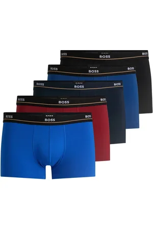 HUGO BOSS Cinq lots de maillots de bain avec logo à la taille en coton extensibleXL