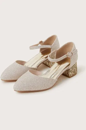 Monsoon Pointed Toe Glitter Two Part Heelsr. u.3eu355