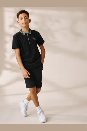 Next Geo Collar Short Sleeve Polo Shirt and Shorts Set (3-16yrs)104110cm