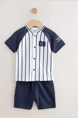 Next Baseball Short Sleeve 100% Cotton Jersey Shirt & Shorts Set (3mths-7yrs)9298cm