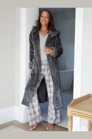 Threadbare Robe de chambre bordée de fausse fourrureL