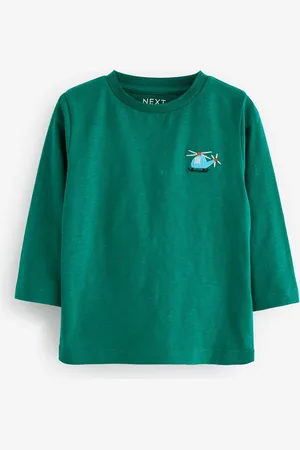 Next 100% Cotton Manches longues Semi Plain T-shirt (3mths-7yrs)4 - 5 ans (104 - 110cm)