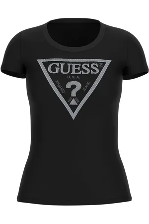 Guess Triangle Logo Short Sleeve 100% Cotton T-ShirtXL