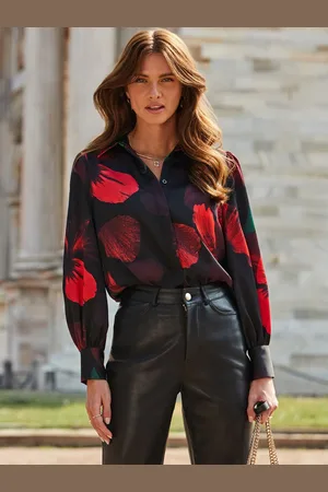 Sosandar Chemise Fleuri Imprimé Satin40