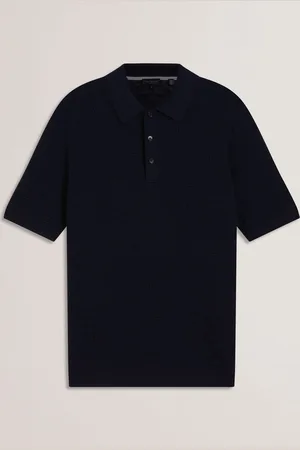Ted Baker Waterby Short Sleeve Textured Silk Polo ShirtGrand