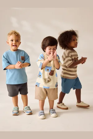 Next Ensemble t-shirt et short 100% coton Manches Courts Lot 3 (3mois à7ans)6268cm