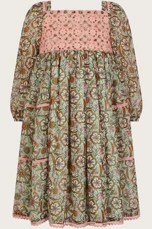 Monsoon Long Sleeve Paisley Yoke Dress11 ans (146cm)