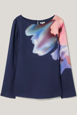 Jigsaw Dreamy Floral Print Boat Neck Top42