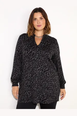 Live Unlimited London Curve petites tailles Snake Imprimé Jersey Nehru Col Tunique54