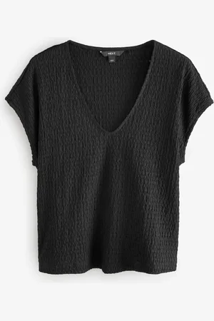 Next T-shirt Courts texturé Manches Col en V52