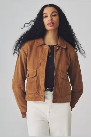 Urban Code Boxy Suede Harrington Jacket42