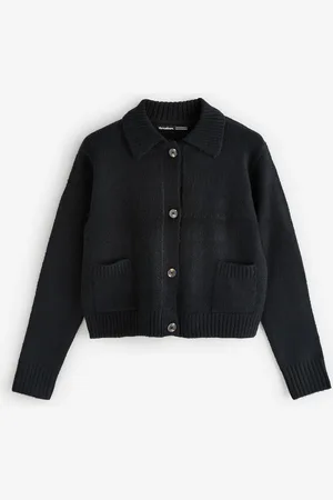 Threadbare Collared Boxy Knitted Cardigan42