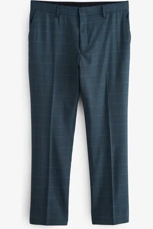 Next Coupe ajustée Signature Zignone Textured Carreaux Pantalon de costume34W x 31L (UK 34 R)