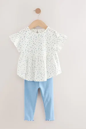 Next Ensemble Top et Leggings Manches courtes Peplum (3mths-7yrs)8086cm