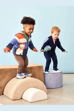 JoJo Maman Bébé Relaxed Fit Turn Up 100% Cotton Joggers 2 Pack104110cm