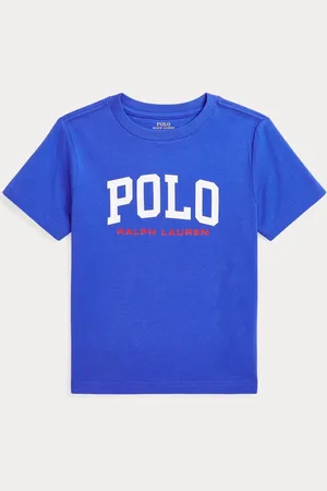 Ralph Lauren Boys Logo 100% Cotton Jersey Blue T-Shirt5 ans (110cm)