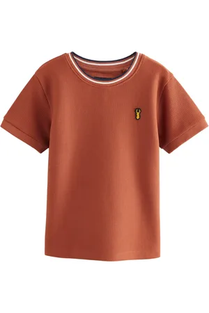 Next Short Sleeve Textured 100% Cotton T-Shirt (3-16yrs)104110cm