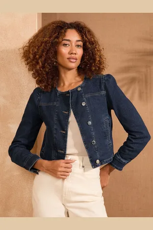 Love & Roses Veste sans col à manches bouffantes44
