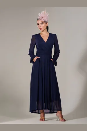 Jolie Moi Petite Long Sleeve Soft Silky Jersey Midi Dress40petite