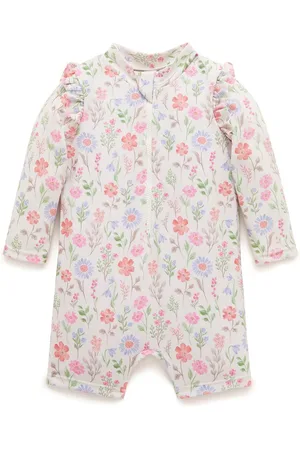 Purebaby Rashie de bain à fleurs et manches longues8086cm